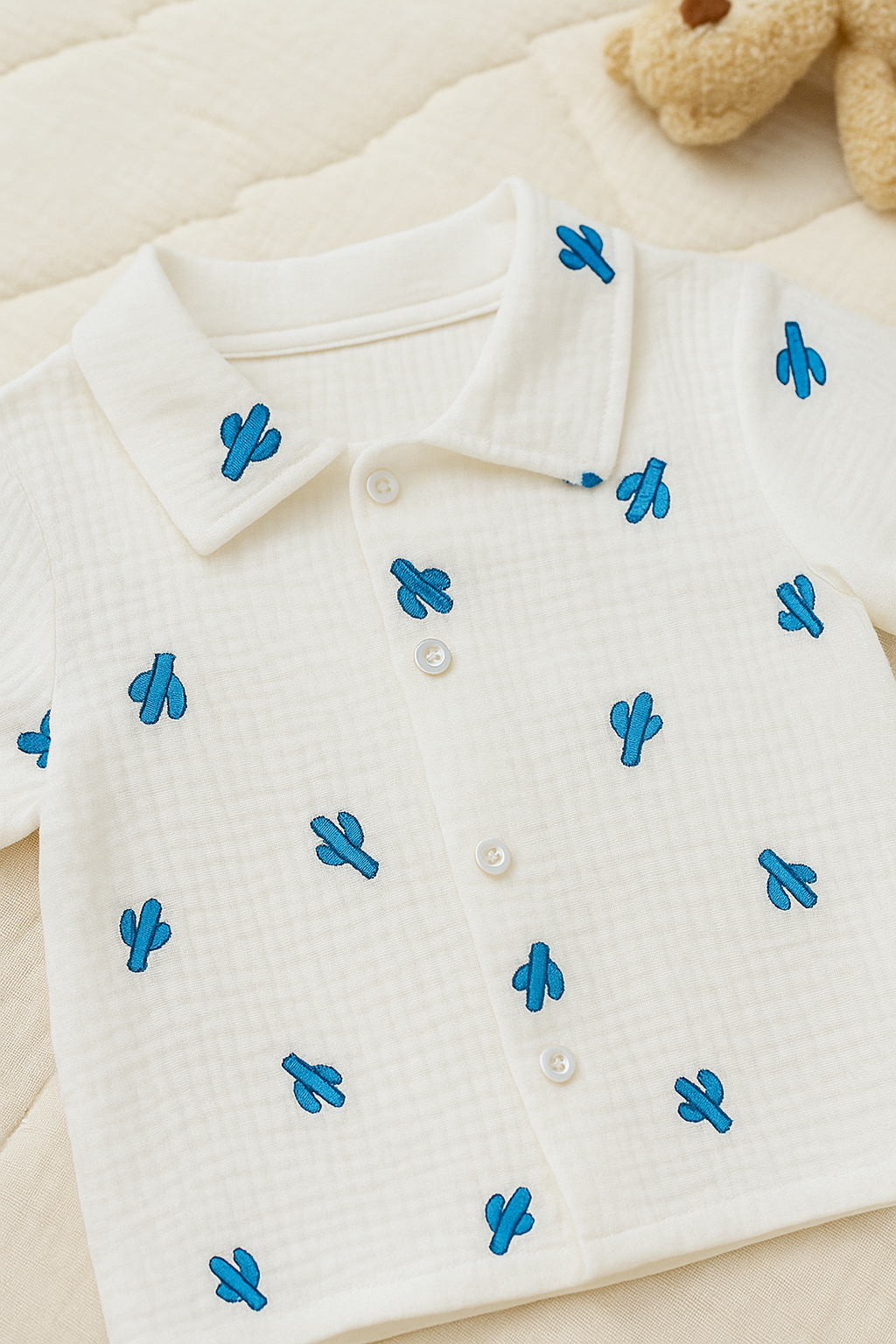 Baby Boy Cotton Shirt and Shorts Set