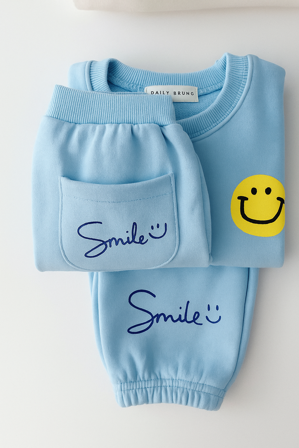 Baby Boy Light Blue Winter Outfit Set