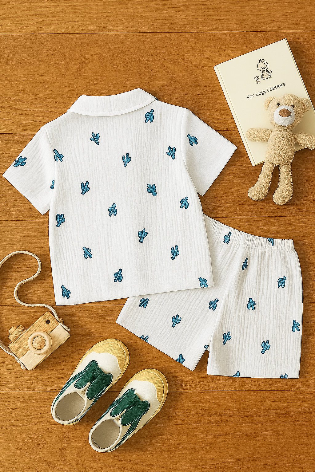 Baby Boy Cotton Shirt and Shorts Set