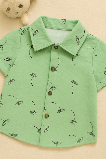 Baby Boy Mint Green Shirt and Shorts Set