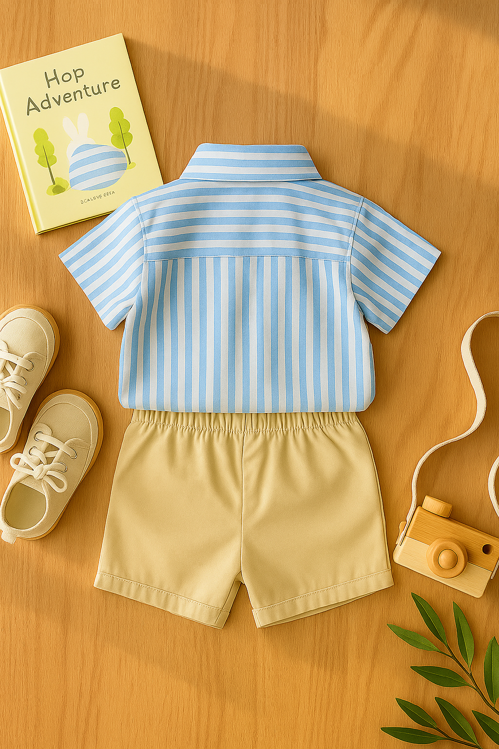 Baby Boy Striped Shirt and Shorts Set