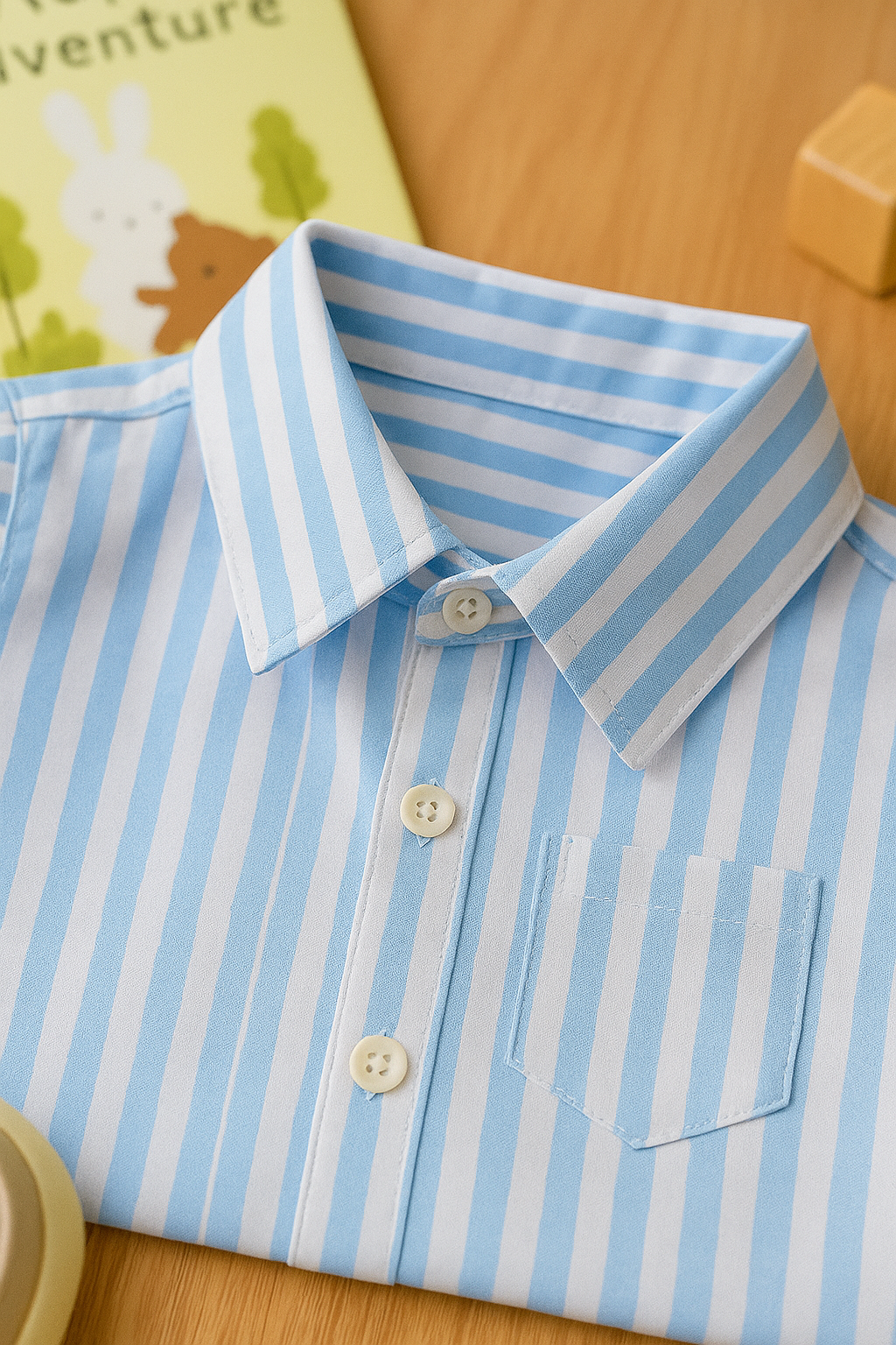 Baby Boy Striped Shirt and Shorts Set