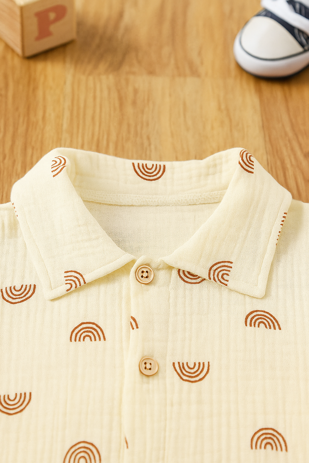 Baby Boy Cotton Shirt and Shorts Set Soft and Comfortable Summer Outfit