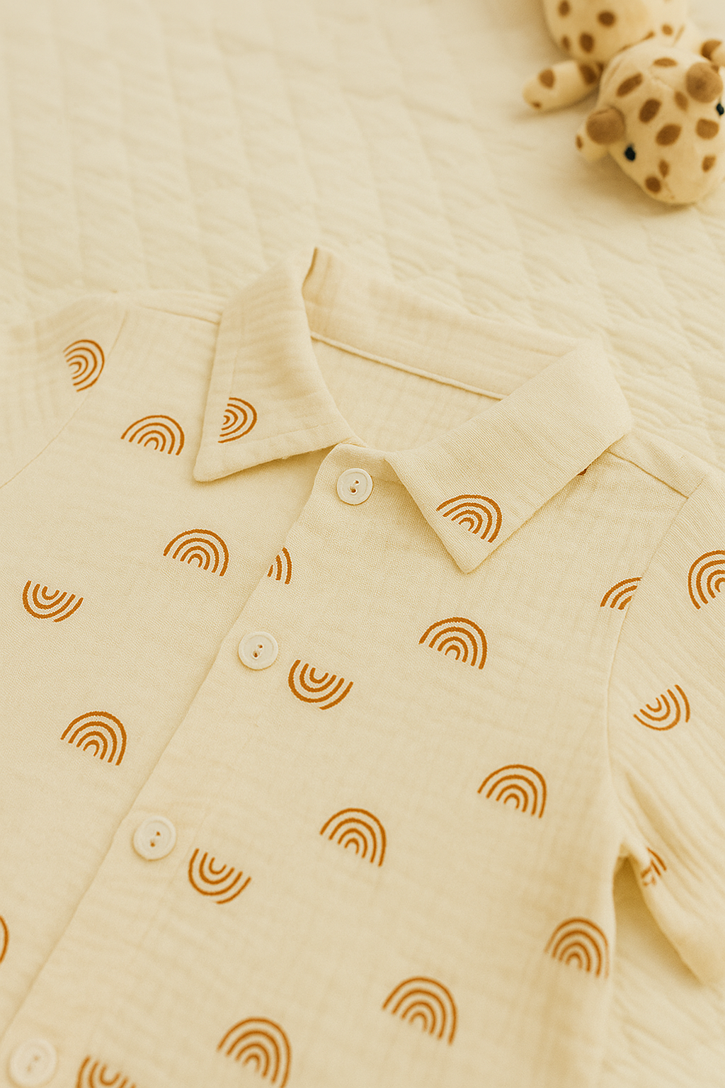 Baby Boy Cotton Shirt and Shorts Set Soft and Comfortable Summer Outfit