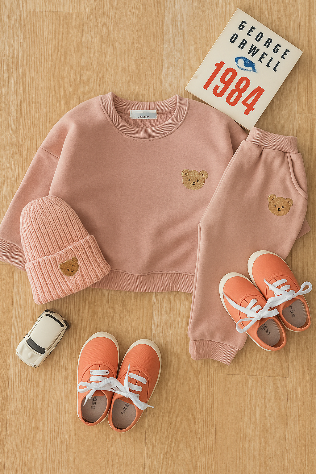 Baby Boy Pink Winter Outfit Set